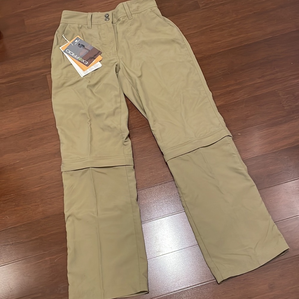 Exofficio Cannista Convertible  High Rise Relaxed Fit Walnut Tan Pants